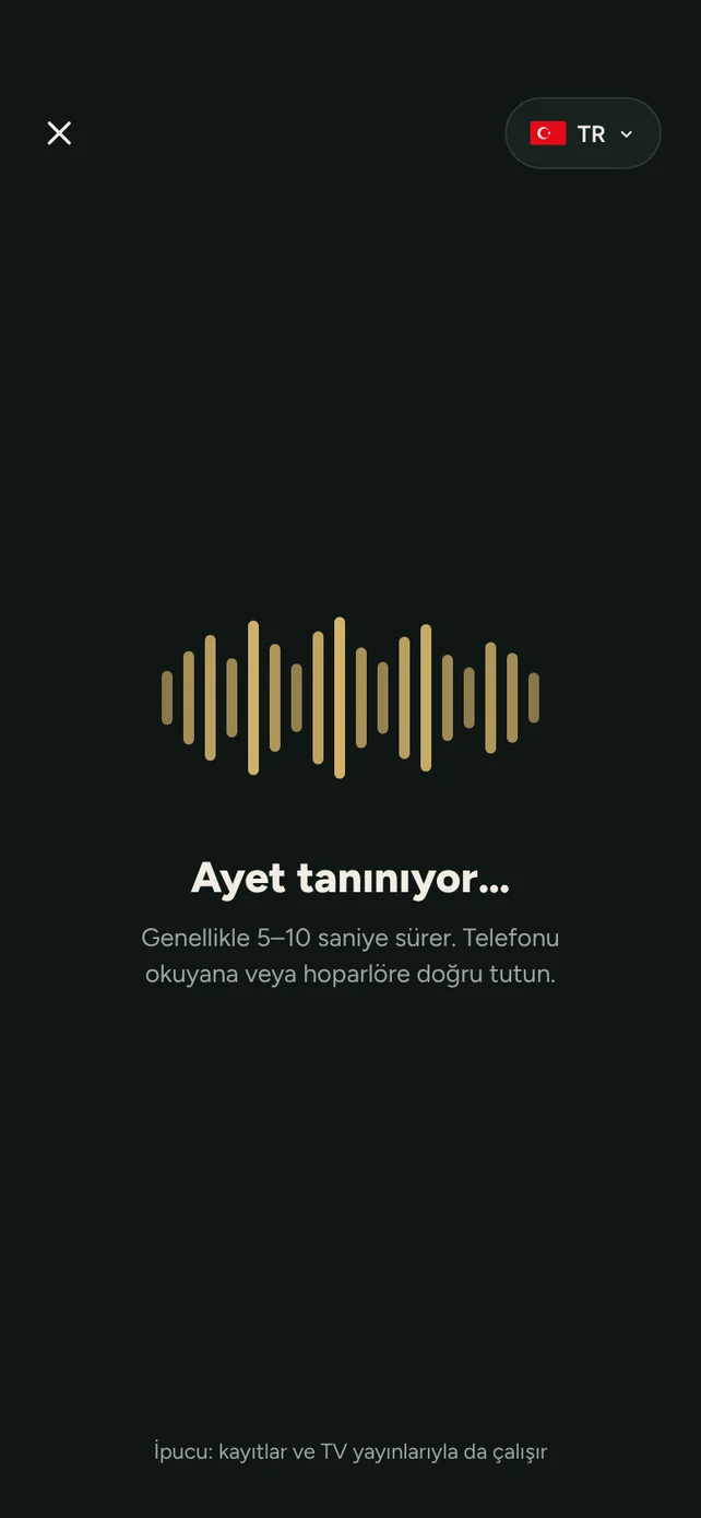 AyahSync okunan ayeti tanıyor